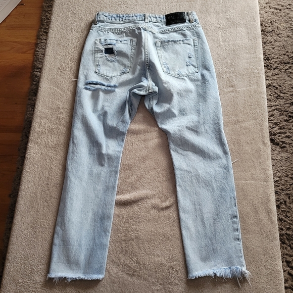 One Teaspoon Lonely Boy heavily distressed relaxed fit boyfriend jeans size 28 - Picture 6 of 16